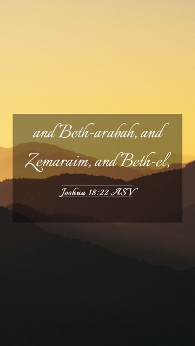 Picture 03 - Joshua 18:22 ASV Mobile Phone Wallpaper - and Beth-arabah, and Zemaraim, and - Mobile Bible Verse Wallpaper