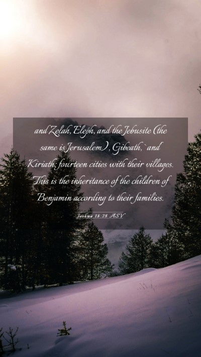 Picture 03 - Joshua 18:28 ASV Mobile Phone Wallpaper - and Zelah, Eleph, and the Jebusite (the same is - Mobile Bible Verse Wallpaper