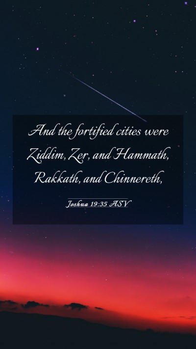 Picture 03 - Joshua 19:35 ASV Mobile Phone Wallpaper - And the fortified cities were Ziddim, Zer, and - Mobile Bible Verse Wallpaper