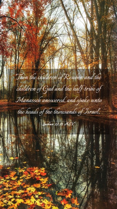 Picture 03 - Joshua 22:21 ASV Mobile Phone Wallpaper - Then the children of Reuben and the children of - Mobile Bible Verse Wallpaper