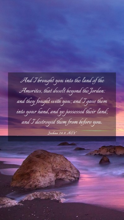 Picture 03 - Joshua 24:8 ASV Mobile Phone Wallpaper - And I brought you into the land of the Amorites, - Mobile Bible Verse Wallpaper