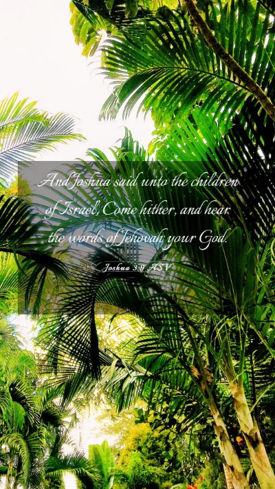 Picture 03 - Joshua 3:9 ASV Mobile Phone Wallpaper - And Joshua said unto the children of Israel, Come - Mobile Bible Verse Wallpaper