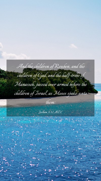 Picture 03 - Joshua 4:12 ASV Mobile Phone Wallpaper - And the children of Reuben, and the children of - Mobile Bible Verse Wallpaper