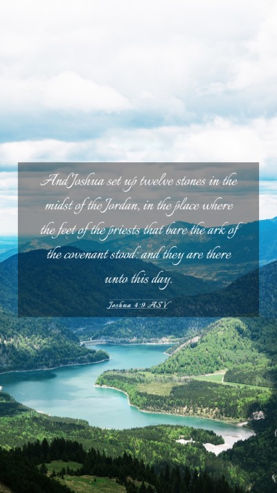 Picture 03 - Joshua 4:9 ASV Mobile Phone Wallpaper - And Joshua set up twelve stones in the midst of - Mobile Bible Verse Wallpaper
