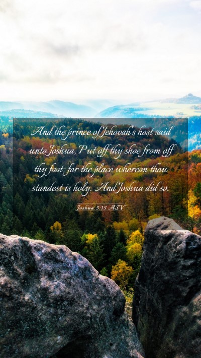 Picture 03 - Joshua 5:15 ASV Mobile Phone Wallpaper - And the prince of Jehovah's host said unto - Mobile Bible Verse Wallpaper