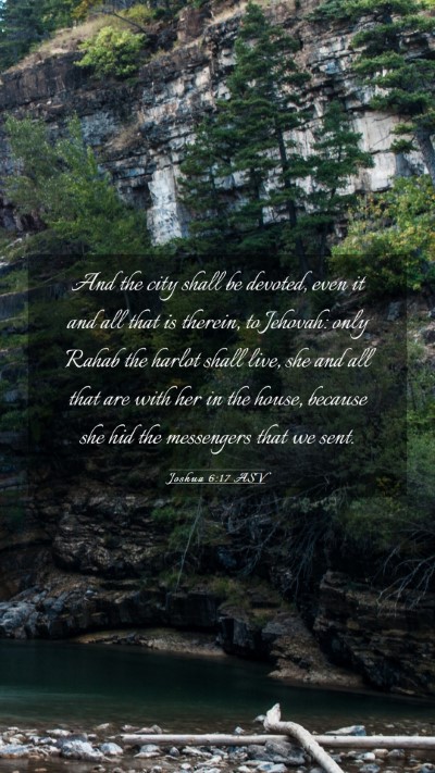 Picture 03 - Joshua 6:17 ASV Mobile Phone Wallpaper - And the city shall be devoted, even it and all - Mobile Bible Verse Wallpaper