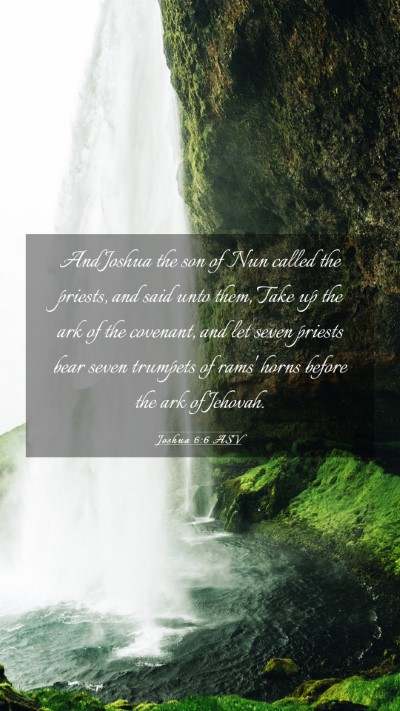 Picture 03 - Joshua 6:6 ASV Mobile Phone Wallpaper - And Joshua the son of Nun called the priests, and - Mobile Bible Verse Wallpaper