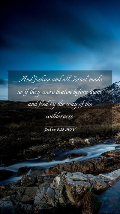 Picture 03 - Joshua 8:15 ASV Mobile Phone Wallpaper - And Joshua and all Israel made as if they were - Mobile Bible Verse Wallpaper
