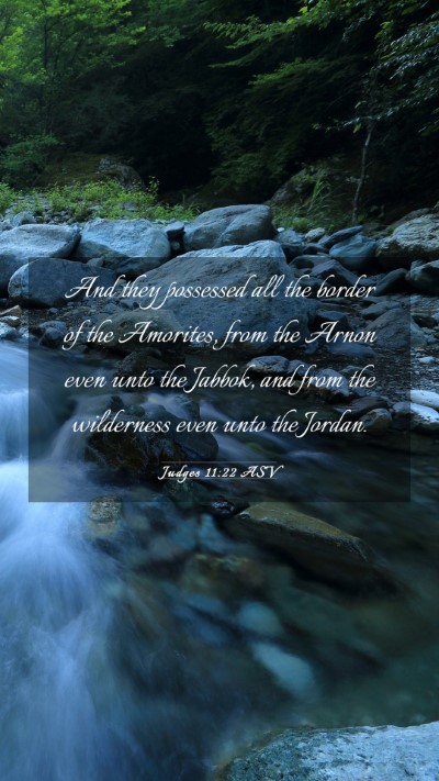 Picture 03 - Judges 11:22 ASV Mobile Phone Wallpaper - And they possessed all the border of the - Mobile Bible Verse Wallpaper