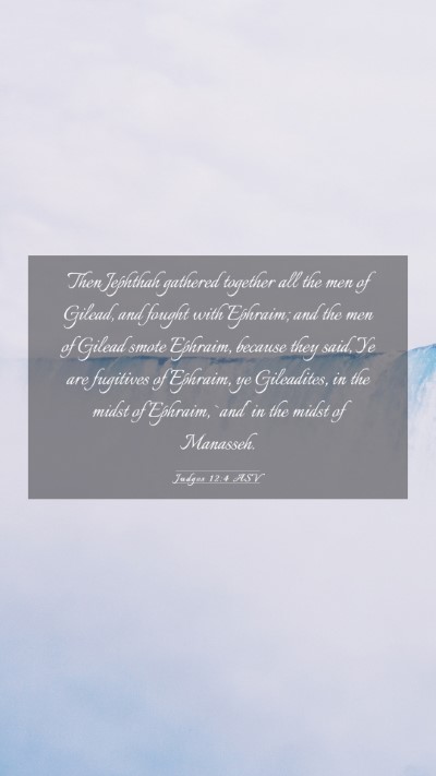 Picture 03 - Judges 12:4 ASV Mobile Phone Wallpaper - Then Jephthah gathered together all the men of - Mobile Bible Verse Wallpaper