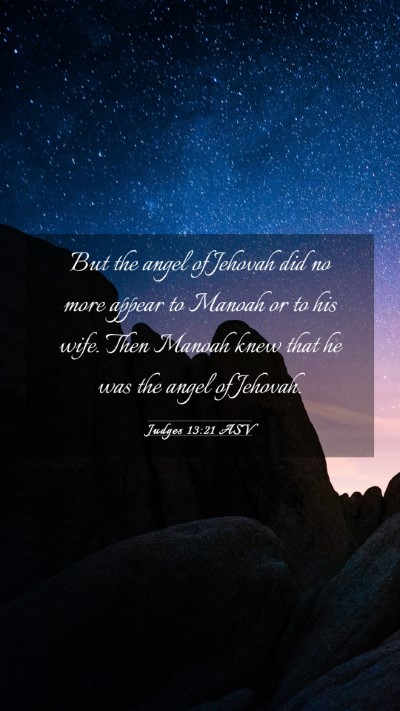 Picture 03 - Judges 13:21 ASV Mobile Phone Wallpaper - But the angel of Jehovah did no more appear to - Mobile Bible Verse Wallpaper