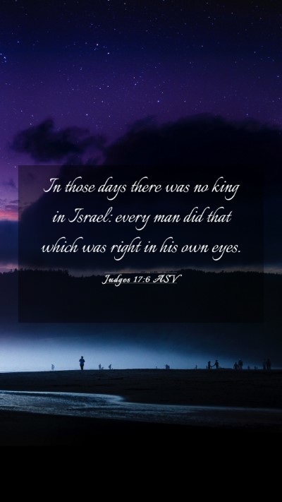 Picture 03 - Judges 17:6 ASV Mobile Phone Wallpaper - In those days there was no king in Israel: every - Mobile Bible Verse Wallpaper