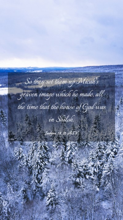 Picture 03 - Judges 18:31 ASV Mobile Phone Wallpaper - So they set them up Micah's graven image which he - Mobile Bible Verse Wallpaper