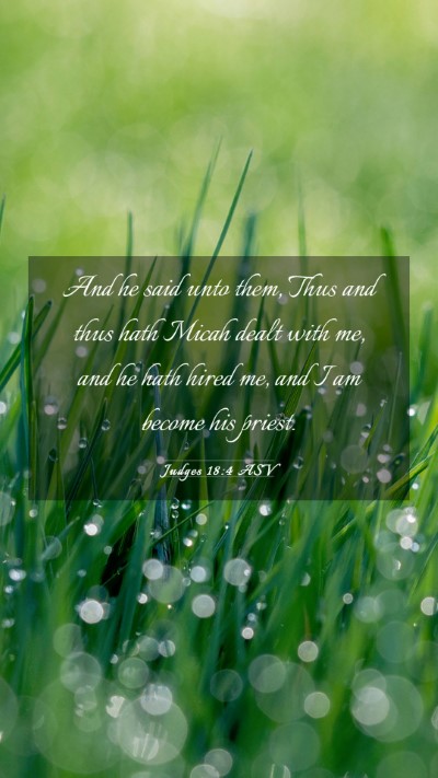 Picture 03 - Judges 18:4 ASV Mobile Phone Wallpaper - And he said unto them, Thus and thus hath Micah - Mobile Bible Verse Wallpaper