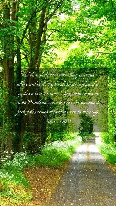Picture 03 - Judges 7:11 ASV Mobile Phone Wallpaper - and thou shalt hear what they say; and afterward - Mobile Bible Verse Wallpaper