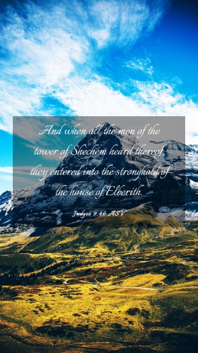 Picture 03 - Judges 9:46 ASV Mobile Phone Wallpaper - And when all the men of the tower of Shechem - Mobile Bible Verse Wallpaper