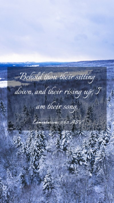 Picture 03 - Lamentations 3:63 ASV Mobile Phone Wallpaper - Behold thou their sitting down, and their rising - Mobile Bible Verse Wallpaper