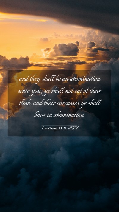 Picture 03 - Leviticus 11:11 ASV Mobile Phone Wallpaper - and they shall be an abomination unto you; ye - Mobile Bible Verse Wallpaper