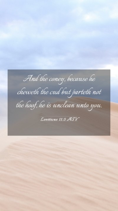 Picture 03 - Leviticus 11:5 ASV Mobile Phone Wallpaper - And the coney, because he cheweth the cud but - Mobile Bible Verse Wallpaper