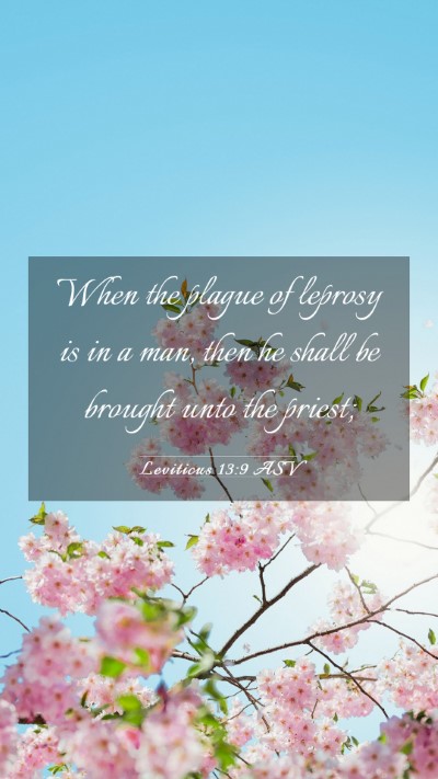 Picture 03 - Leviticus 13:9 ASV Mobile Phone Wallpaper - When the plague of leprosy is in a man, then he - Mobile Bible Verse Wallpaper