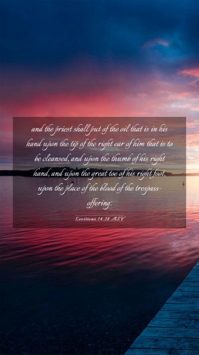 Picture 03 - Leviticus 14:28 ASV Mobile Phone Wallpaper - and the priest shall put of the oil that is in - Mobile Bible Verse Wallpaper