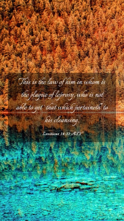 Picture 03 - Leviticus 14:32 ASV Mobile Phone Wallpaper - This is the law of him in whom is the plague of - Mobile Bible Verse Wallpaper