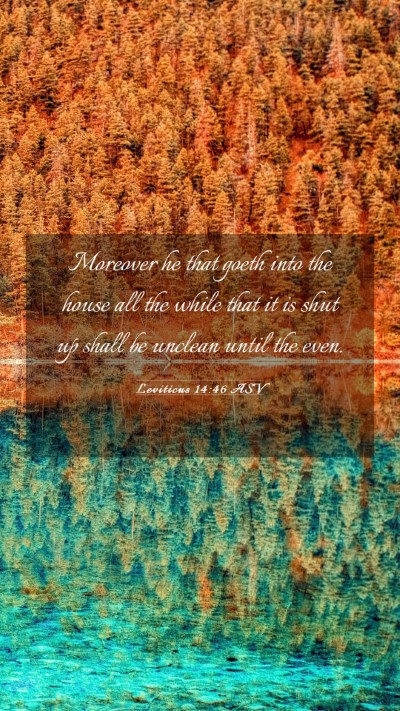 Picture 03 - Leviticus 14:46 ASV Mobile Phone Wallpaper - Moreover he that goeth into the house all the - Mobile Bible Verse Wallpaper