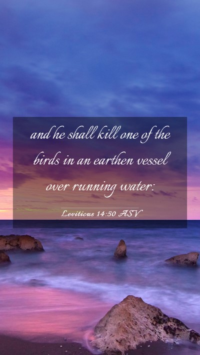 Picture 03 - Leviticus 14:50 ASV Mobile Phone Wallpaper - and he shall kill one of the birds in an earthen - Mobile Bible Verse Wallpaper