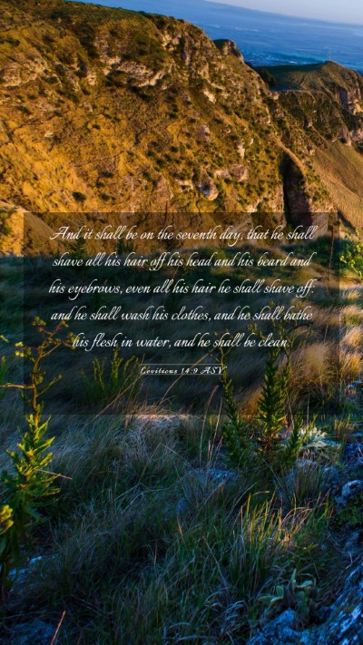 Picture 03 - Leviticus 14:9 ASV Mobile Phone Wallpaper - And it shall be on the seventh day, that he shall - Mobile Bible Verse Wallpaper