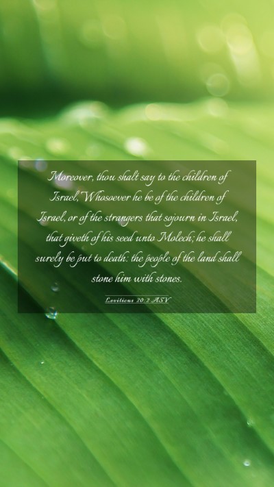 Picture 03 - Leviticus 20:2 ASV Mobile Phone Wallpaper - Moreover, thou shalt say to the children of - Mobile Bible Verse Wallpaper