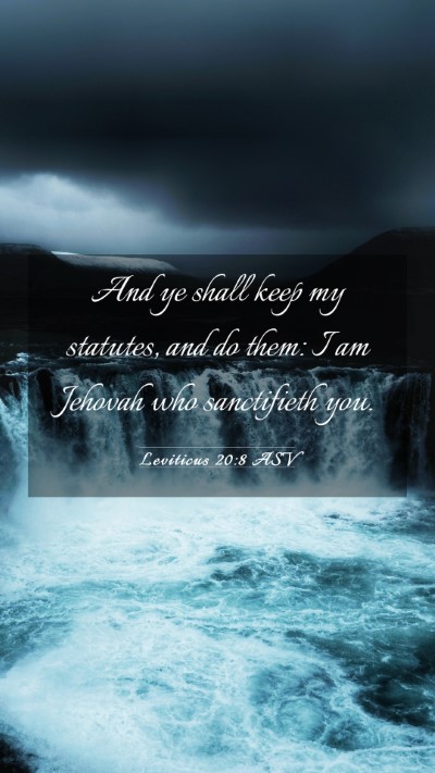 Picture 03 - Leviticus 20:8 ASV Mobile Phone Wallpaper - And ye shall keep my statutes, and do them: I am - Mobile Bible Verse Wallpaper