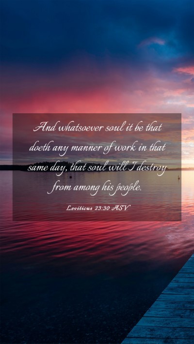 Picture 03 - Leviticus 23:30 ASV Mobile Phone Wallpaper - And whatsoever soul it be that doeth any manner - Mobile Bible Verse Wallpaper