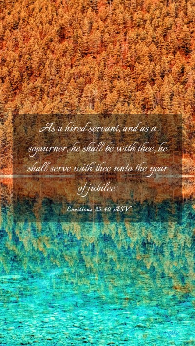 Picture 03 - Leviticus 25:40 ASV Mobile Phone Wallpaper - As a hired servant, and as a sojourner, he shall - Mobile Bible Verse Wallpaper