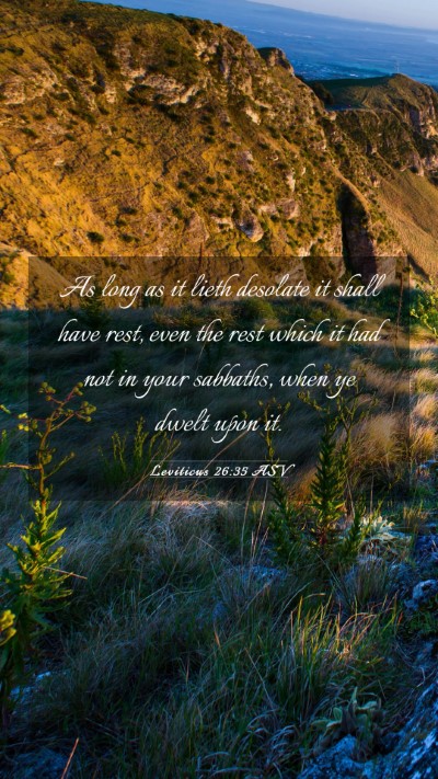 Picture 03 - Leviticus 26:35 ASV Mobile Phone Wallpaper - As long as it lieth desolate it shall have rest, - Mobile Bible Verse Wallpaper