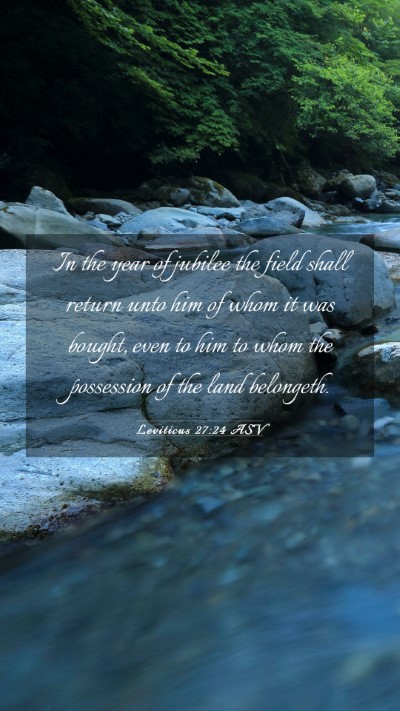 Picture 03 - Leviticus 27:24 ASV Mobile Phone Wallpaper - In the year of jubilee the field shall return - Mobile Bible Verse Wallpaper