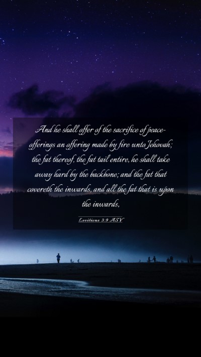 Picture 03 - Leviticus 3:9 ASV Mobile Phone Wallpaper - And he shall offer of the sacrifice of - Mobile Bible Verse Wallpaper