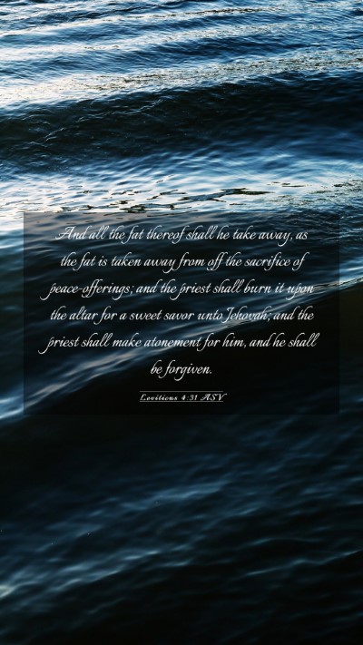 Picture 03 - Leviticus 4:31 ASV Mobile Phone Wallpaper - And all the fat thereof shall he take away, as - Mobile Bible Verse Wallpaper