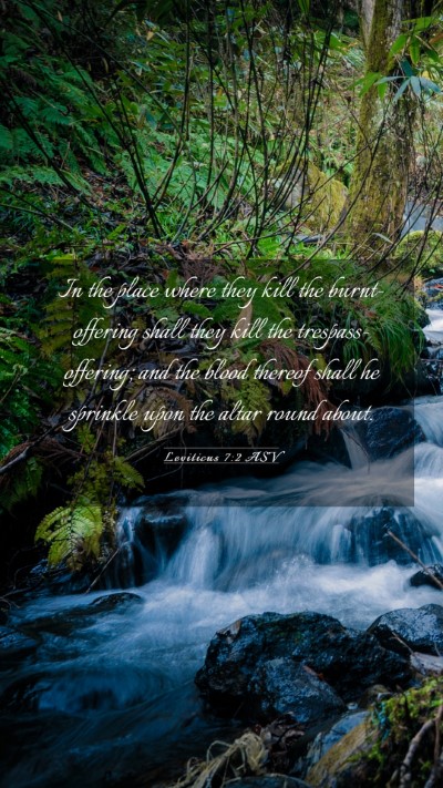 Picture 03 - Leviticus 7:2 ASV Mobile Phone Wallpaper - In the place where they kill the burnt-offering - Mobile Bible Verse Wallpaper