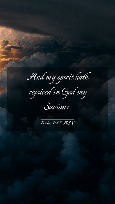 Picture 03 - Luke 1:47 ASV Mobile Phone Wallpaper - And my spirit hath rejoiced in God my - Mobile Bible Verse Wallpaper