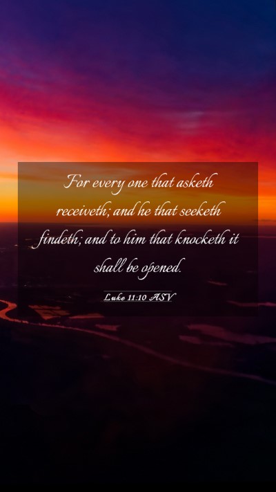 Picture 03 - Luke 11:10 ASV Mobile Phone Wallpaper - For every one that asketh receiveth; and he that - Mobile Bible Verse Wallpaper