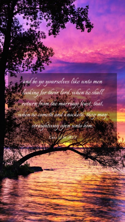 Picture 03 - Luke 12:36 ASV Mobile Phone Wallpaper - and be ye yourselves like unto men looking for - Mobile Bible Verse Wallpaper