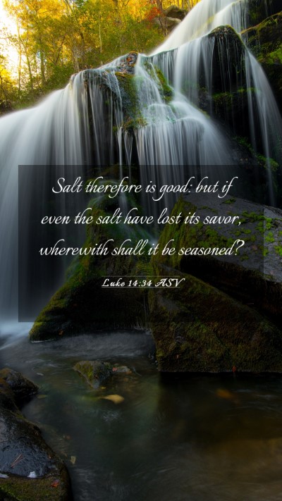Picture 03 - Luke 14:34 ASV Mobile Phone Wallpaper - Salt therefore is good: but if even the salt have - Mobile Bible Verse Wallpaper
