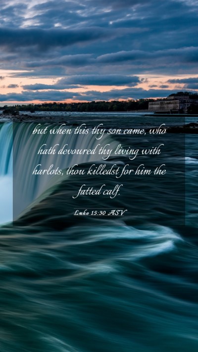Picture 03 - Luke 15:30 ASV Mobile Phone Wallpaper - but when this thy son came, who hath devoured thy - Mobile Bible Verse Wallpaper