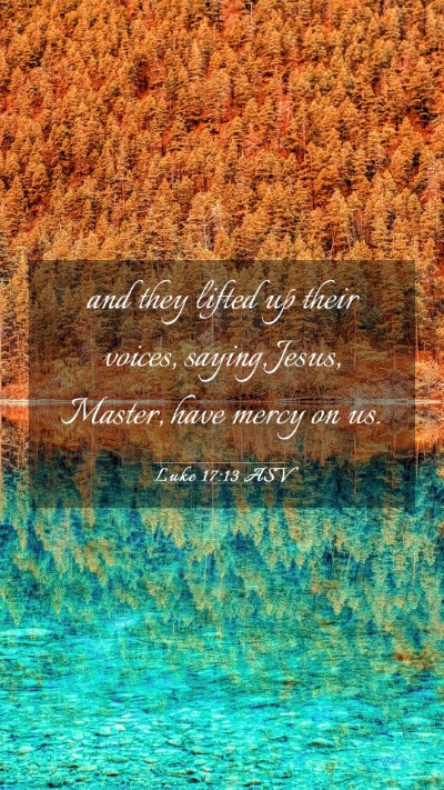 Picture 03 - Luke 17:13 ASV Mobile Phone Wallpaper - and they lifted up their voices, saying, Jesus, - Mobile Bible Verse Wallpaper