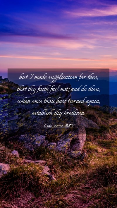 Picture 03 - Luke 22:32 ASV Mobile Phone Wallpaper - but I made supplication for thee, that thy faith - Mobile Bible Verse Wallpaper