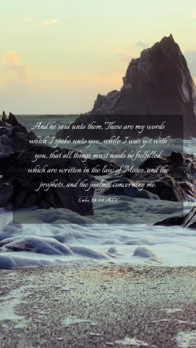 Picture 03 - Luke 24:44 ASV Mobile Phone Wallpaper - And he said unto them, These are my words which I - Mobile Bible Verse Wallpaper