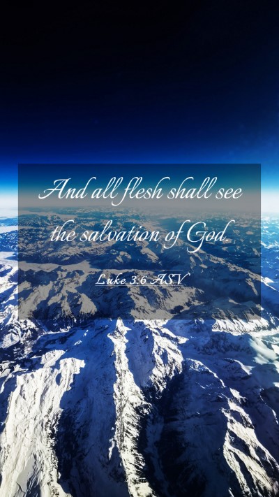 Picture 03 - Luke 3:6 ASV Mobile Phone Wallpaper - And all flesh shall see the salvation of - Mobile Bible Verse Wallpaper