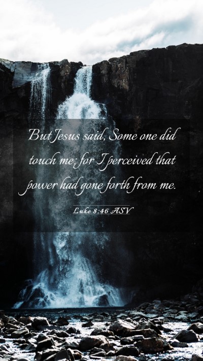 Picture 03 - Luke 8:46 ASV Mobile Phone Wallpaper - But Jesus said, Some one did touch me; for I - Mobile Bible Verse Wallpaper