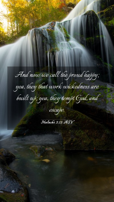 Picture 03 - Malachi 3:15 ASV Mobile Phone Wallpaper - And now we call the proud happy; yea, they that - Mobile Bible Verse Wallpaper