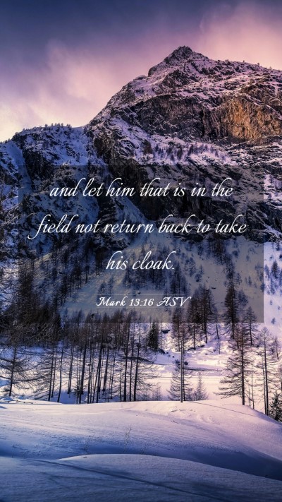 Picture 03 - Mark 13:16 ASV Mobile Phone Wallpaper - and let him that is in the field not return back - Mobile Bible Verse Wallpaper